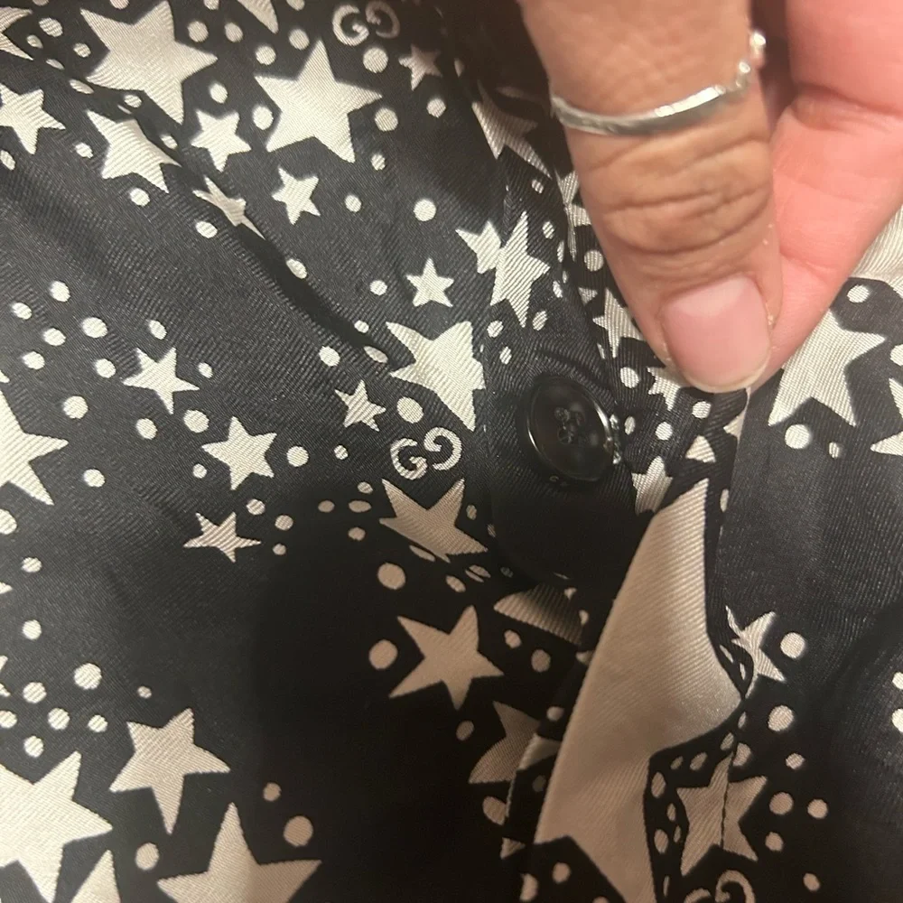 Gucci Silk Star Print Men Shorts Size 50